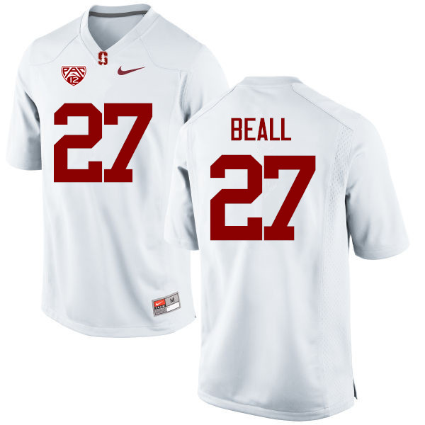 Men Stanford Cardinal #27 Charlie Beall College Football Jerseys Sale-White